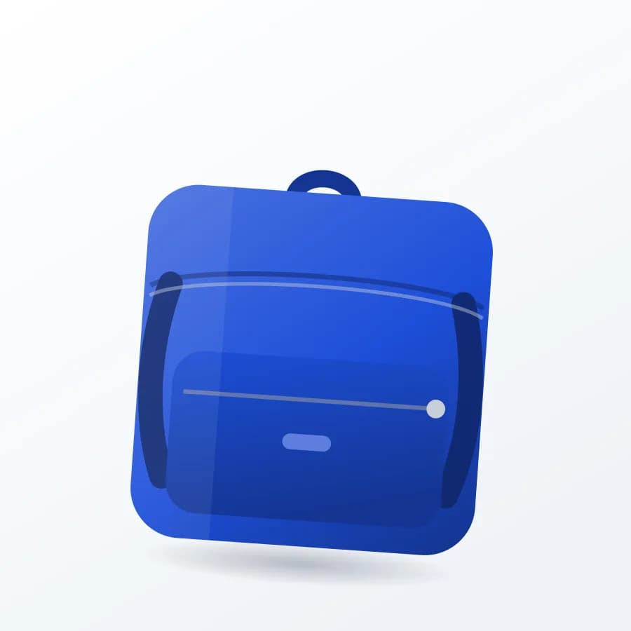 School Backpack side view